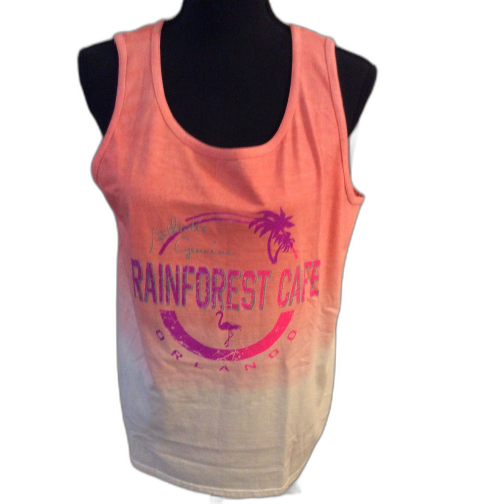 Rainforest Cafe Orlando tank shirt Medium M NWOT new Ombre